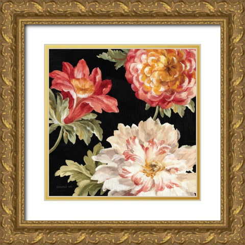 Mixed Floral IV Crop II Gold Ornate Wood Framed Art Print with Double Matting by Nai, Danhui