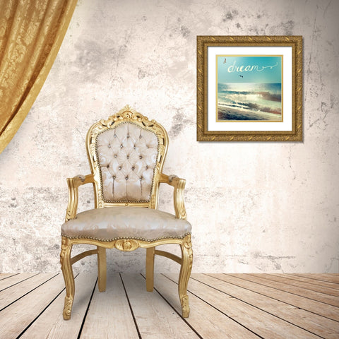 Coastline Waves Gold Ornate Wood Framed Art Print with Double Matting by Schlabach, Sue