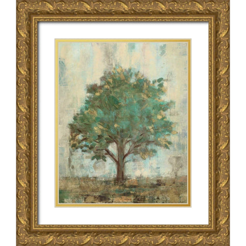 Verdi Trees I Gold Ornate Wood Framed Art Print with Double Matting by Vassileva, Silvia