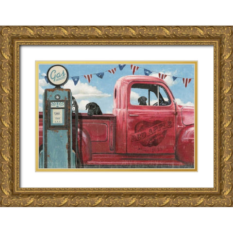 Lets Go for a Ride I Gold Ornate Wood Framed Art Print with Double Matting by Wiens, James