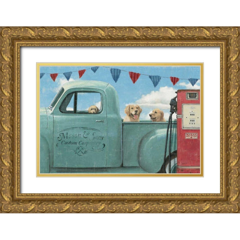 Lets Go for a Ride II Gold Ornate Wood Framed Art Print with Double Matting by Wiens, James