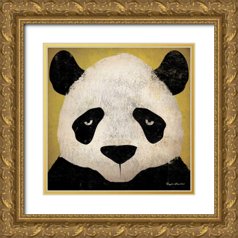 Panda Gold Ornate Wood Framed Art Print with Double Matting by Fowler, Ryan