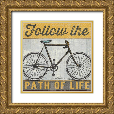 Joy Ride II Gold Ornate Wood Framed Art Print with Double Matting by Pela Studio