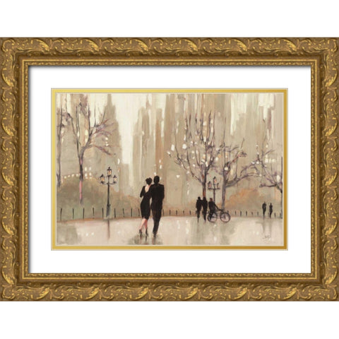 An Evening Out Gold Ornate Wood Framed Art Print with Double Matting by Purinton, Julia