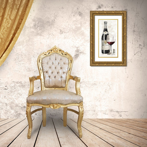 Pencil Wine I Gold Ornate Wood Framed Art Print with Double Matting by Tillmon, Avery