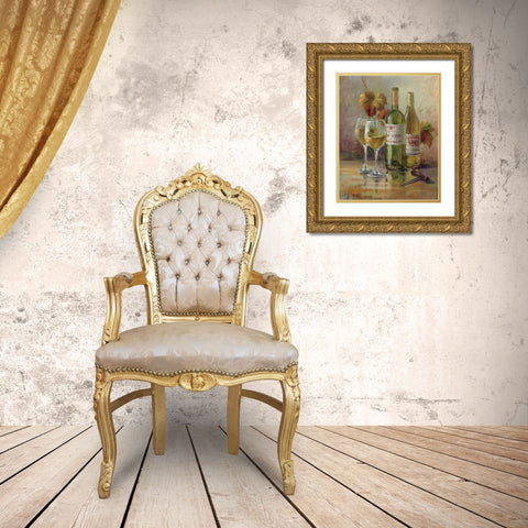 Opening the Wine II Gold Ornate Wood Framed Art Print with Double Matting by Nai, Danhui