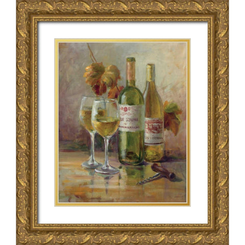 Opening the Wine II Gold Ornate Wood Framed Art Print with Double Matting by Nai, Danhui