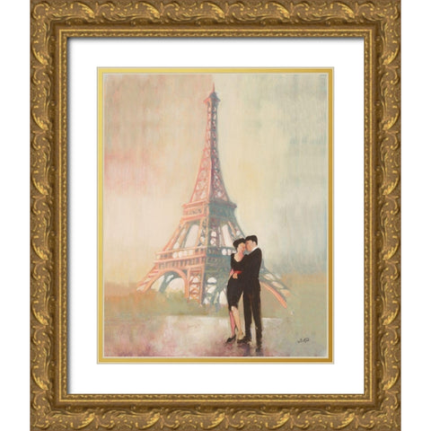 Rendezvous II Gold Ornate Wood Framed Art Print with Double Matting by Purinton, Julia