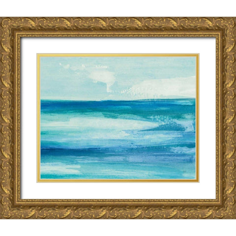 Seascape I Gold Ornate Wood Framed Art Print with Double Matting by Paschke, Chris