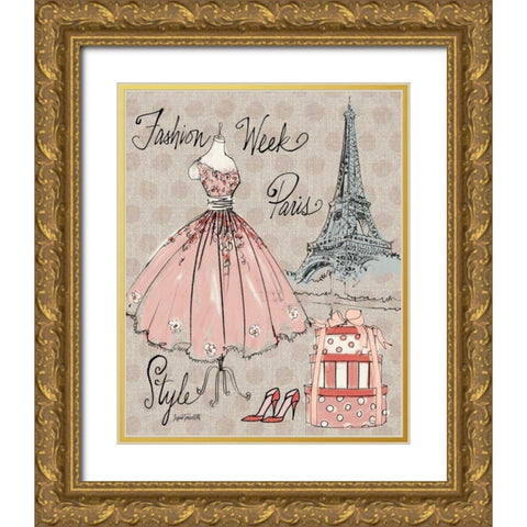 Fashion Week III Gold Ornate Wood Framed Art Print with Double Matting by Tavoletti, Anne