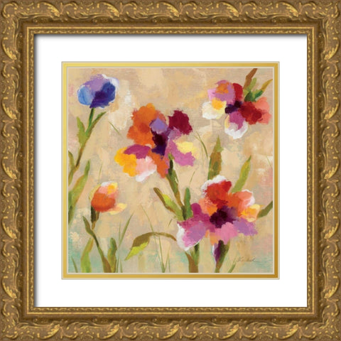 Bold Bright Flowers III Gold Ornate Wood Framed Art Print with Double Matting by Vassileva, Silvia