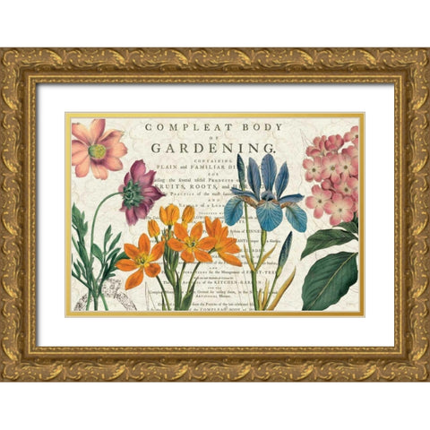 Botany Gold Ornate Wood Framed Art Print with Double Matting by Schlabach, Sue
