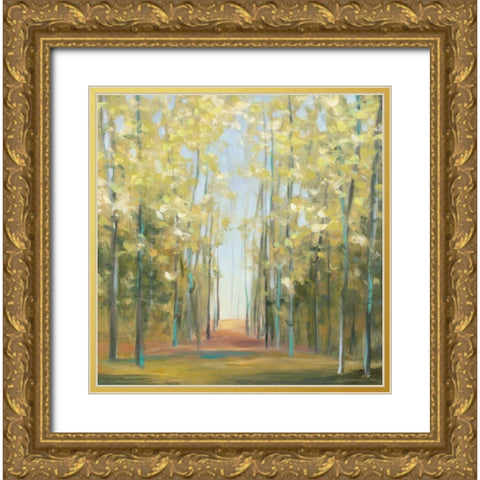 Aspen Grove II Gold Ornate Wood Framed Art Print with Double Matting by Purinton, Julia