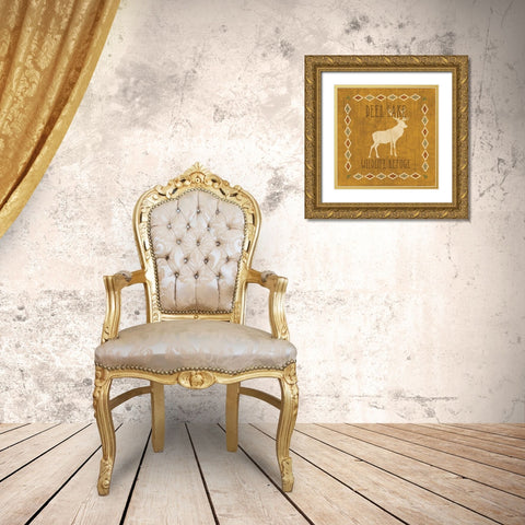 Lodge Resort III on Wood Gold Ornate Wood Framed Art Print with Double Matting by Charron, Veronique