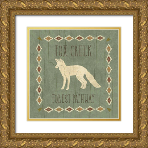 Lodge Resort IV on Wood Gold Ornate Wood Framed Art Print with Double Matting by Charron, Veronique