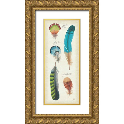 Ornithology III Panel Gold Ornate Wood Framed Art Print with Double Matting by Brissonnet, Daphne