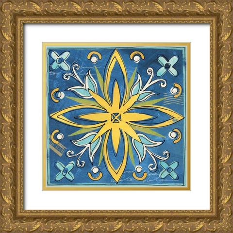 Tuscan Sun Tile I Gold Ornate Wood Framed Art Print with Double Matting by Tavoletti, Anne