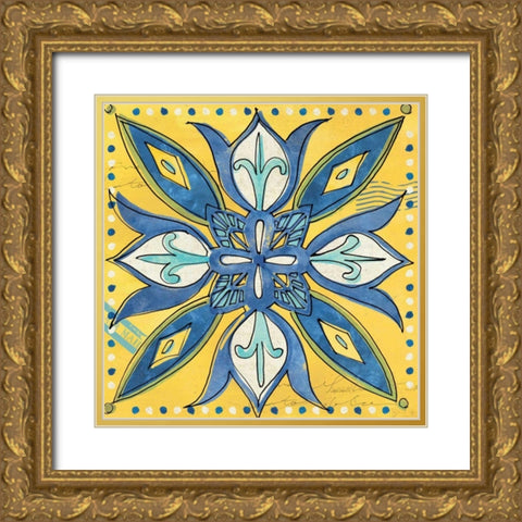 Tuscan Sun Tile II Gold Ornate Wood Framed Art Print with Double Matting by Tavoletti, Anne