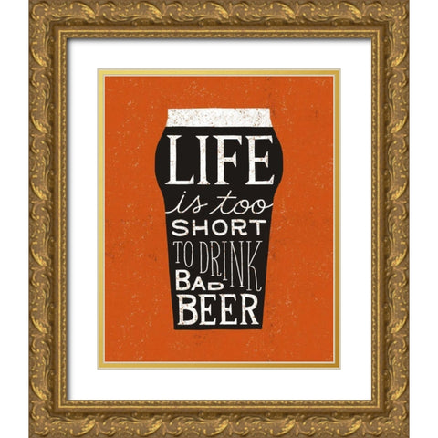 Craft Beer I Gold Ornate Wood Framed Art Print with Double Matting by Mullan, Michael