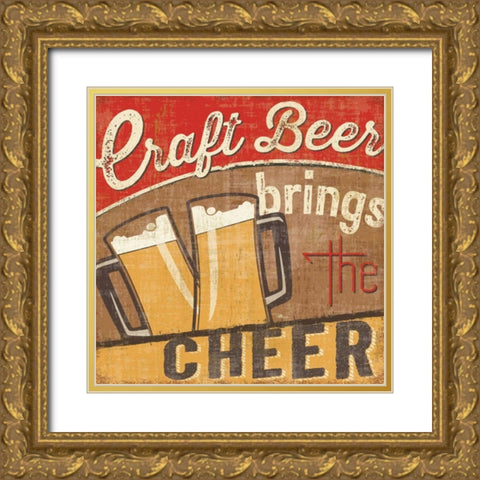 Craft Brew I Gold Ornate Wood Framed Art Print with Double Matting by Pela Studio