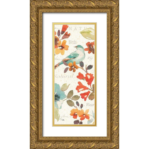 Natures Palette Panel II Gold Ornate Wood Framed Art Print with Double Matting by Pela