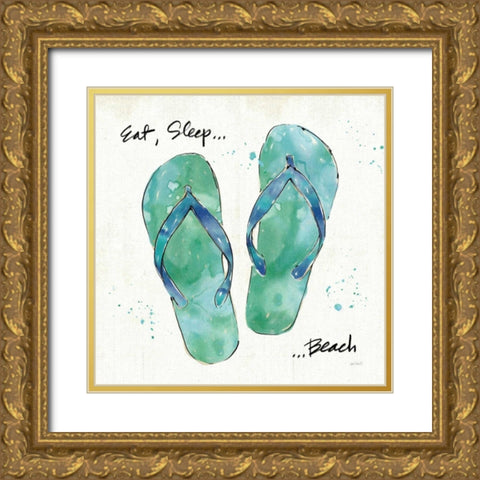 Beach Divas VIII Gold Ornate Wood Framed Art Print with Double Matting by Tavoletti, Anne