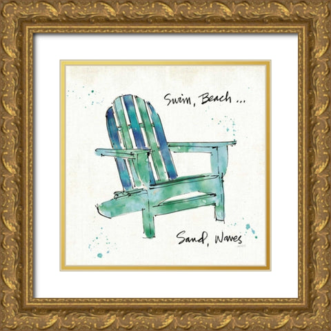 Beach Divas X Gold Ornate Wood Framed Art Print with Double Matting by Tavoletti, Anne