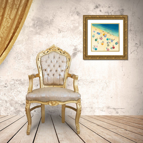 Summer Fun Gold Ornate Wood Framed Art Print with Double Matting by Tillmon, Avery