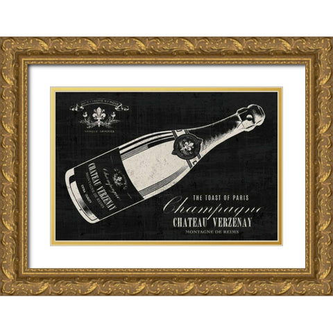 The Toast of Paris Gold Ornate Wood Framed Art Print with Double Matting by Wild Apple Portfolio