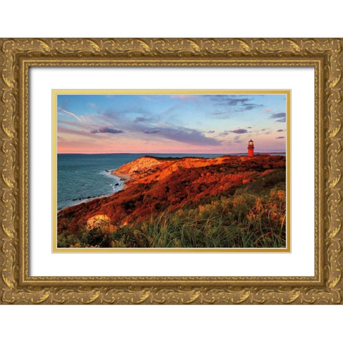 Gay Head Sunset Gold Ornate Wood Framed Art Print with Double Matting by Gendreau, Katherine