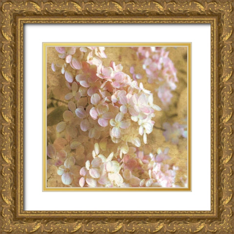 Gilded Hydrangea I Gold Ornate Wood Framed Art Print with Double Matting by Schlabach, Sue