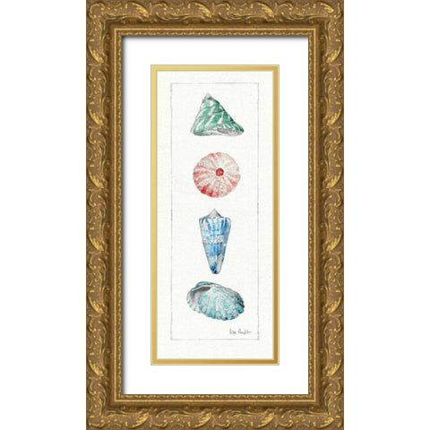 Sea Finds III Gold Ornate Wood Framed Art Print with Double Matting by Audit, Lisa