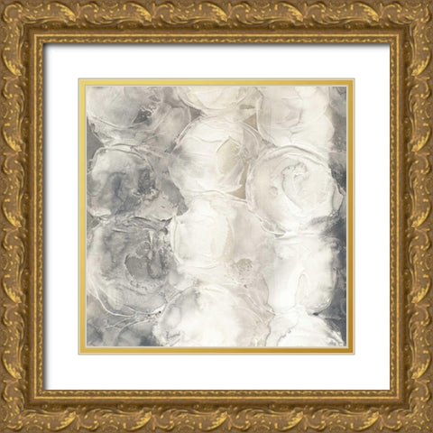Gray Circles I Gold Ornate Wood Framed Art Print with Double Matting by Paschke, Chris