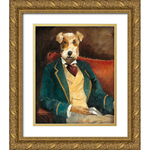 Edgar Allen Paw Gold Ornate Wood Framed Art Print with Double Matting by Tillmon, Avery