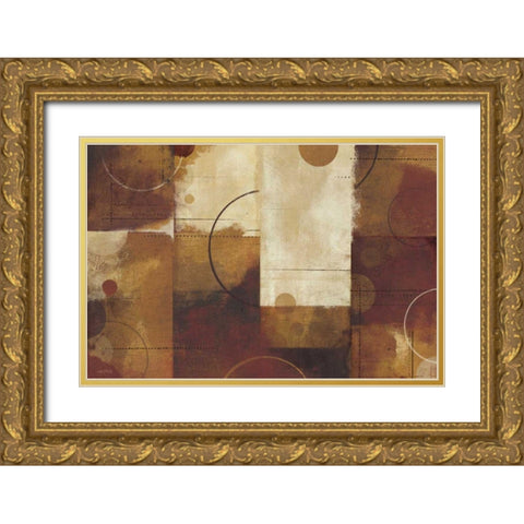 Geometric Spice I Gold Ornate Wood Framed Art Print with Double Matting by Mullan, Michael