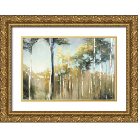Aspen Reverie Gold Ornate Wood Framed Art Print with Double Matting by Purinton, Julia