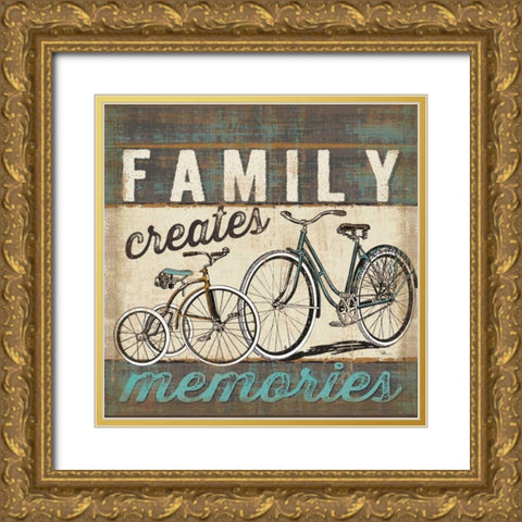 Create Memories Gold Ornate Wood Framed Art Print with Double Matting by Pela Studio