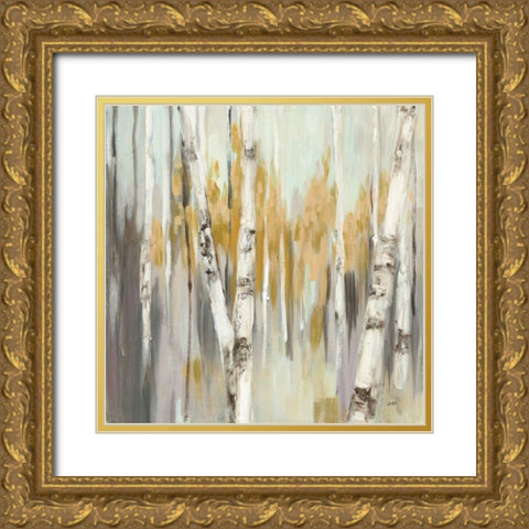 Silver Birch I Gold Ornate Wood Framed Art Print with Double Matting by Purinton, Julia