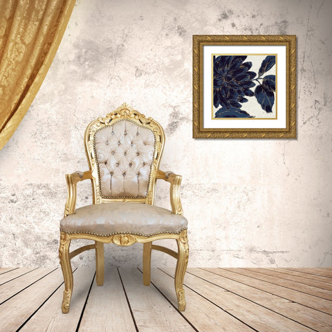 Indigo Garden I Gold Ornate Wood Framed Art Print with Double Matting by Brissonnet, Daphne