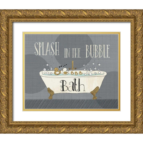 Squeaky Clean II Gold Ornate Wood Framed Art Print with Double Matting by Charron, Veronique