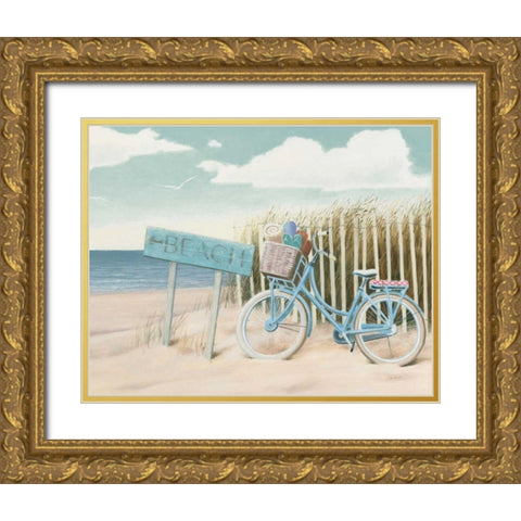 Beach Cruiser II Crop Gold Ornate Wood Framed Art Print with Double Matting by Wiens, James