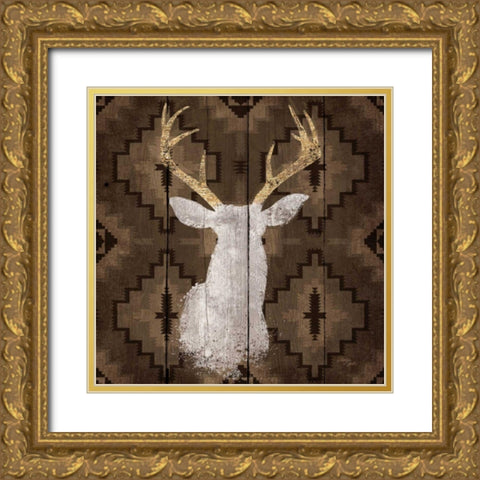 Precious Antlers I Gold Ornate Wood Framed Art Print with Double Matting by Wellington Studio