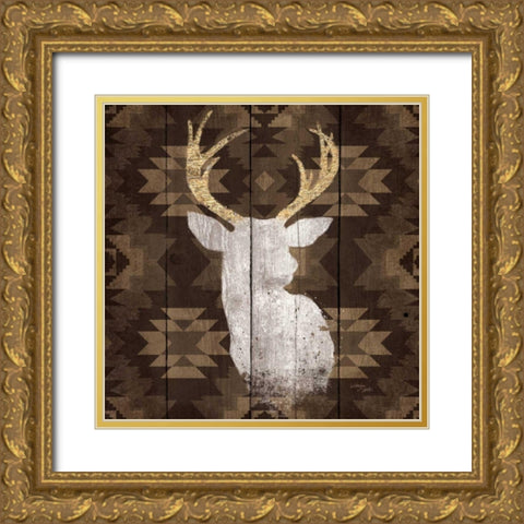 Precious Antlers II Gold Ornate Wood Framed Art Print with Double Matting by Wellington Studio