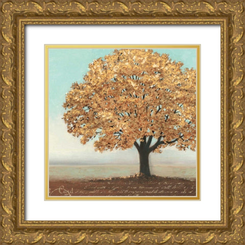 Gold Reflections I Gold Ornate Wood Framed Art Print with Double Matting by Wiens, James