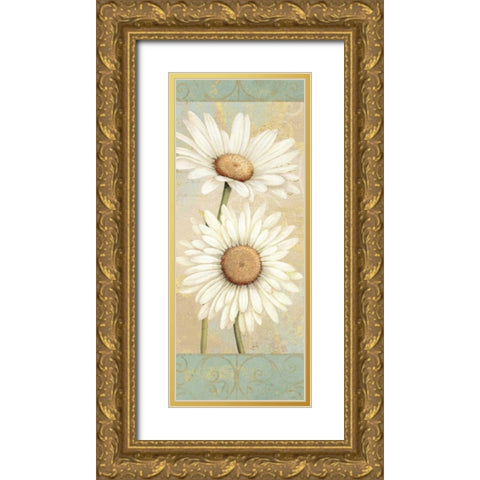Beautiful Daisies I Gold Ornate Wood Framed Art Print with Double Matting by Brissonnet, Daphne