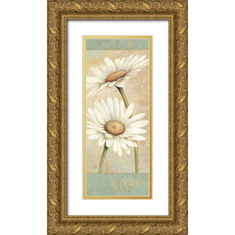 Beautiful Daisies II Gold Ornate Wood Framed Art Print with Double Matting by Brissonnet, Daphne