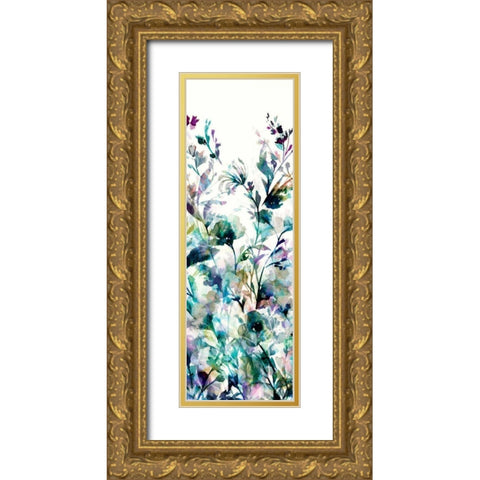 Transparent Garden II - Panel I Gold Ornate Wood Framed Art Print with Double Matting by Wild Apple Portfolio