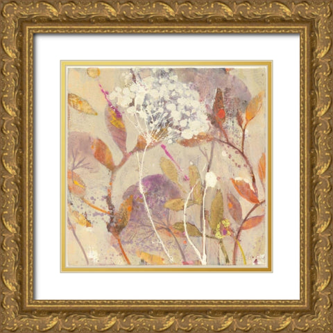 Autumn Botanicals I Gold Ornate Wood Framed Art Print with Double Matting by Hristova, Albena