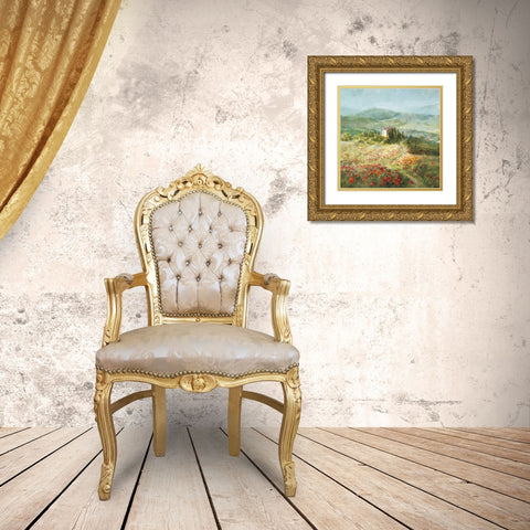 Summer in Provence  Gold Ornate Wood Framed Art Print with Double Matting by Nai, Danhui