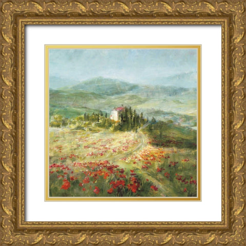 Summer in Provence  Gold Ornate Wood Framed Art Print with Double Matting by Nai, Danhui